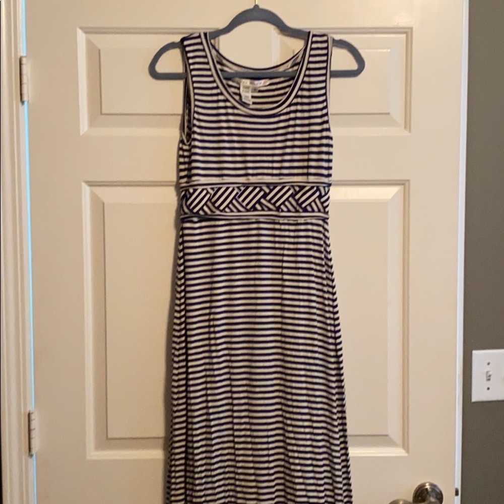 Cute blue and white striped Max Studio maxi dress